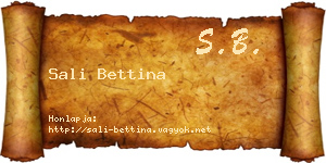 Sali Bettina névjegykártya